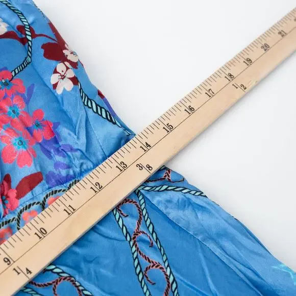 SALONI Fleur Midi Dress in Sky Flourish Plmt - Picture 8 of 10